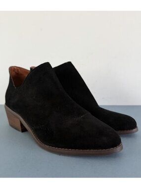 Lucky Brand Fenley Black Suede Ankle Boots